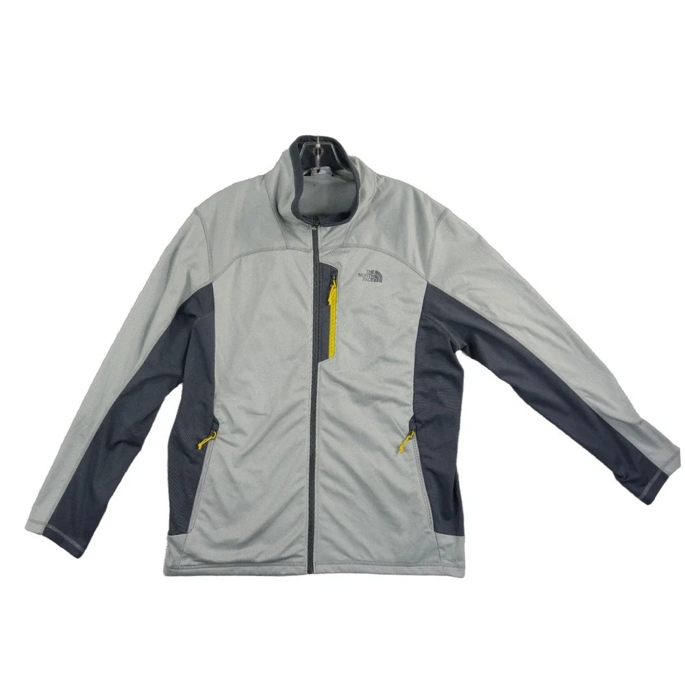 The North Face Fleece Jacket Men's Size XL Grey Full Zip‎ Colorblock